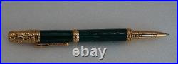 Malachite TruStone Victorian 24kt Gold Fountain or Rollerball Pen