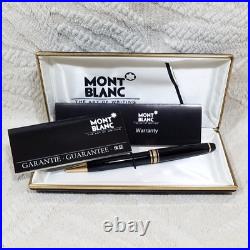 Mont Blanc Meisterstruck Black Gold Trim Blue Ballpoint Pen Art Of Writing