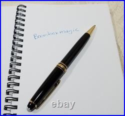 Mont Blanc Meisterstruck Black Gold Trim Blue Ballpoint Pen Art Of Writing