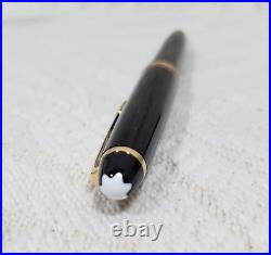 Mont Blanc Meisterstruck Black Gold Trim Blue Ballpoint Pen Art Of Writing