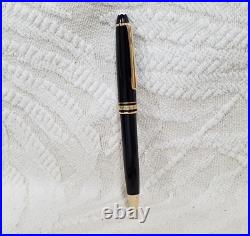 Mont Blanc Meisterstruck Black Gold Trim Blue Ballpoint Pen Art Of Writing