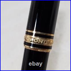 Mont Blanc Meisterstruck Black Gold Trim Blue Ballpoint Pen Art Of Writing