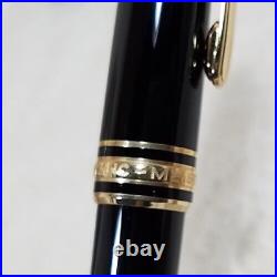 Mont Blanc Meisterstruck Black Gold Trim Blue Ballpoint Pen Art Of Writing