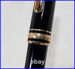 Mont Blanc Meisterstruck Black Gold Trim Blue Ballpoint Pen Art Of Writing