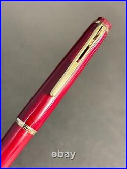 Montblanc 38 Burgundy Resin Gold Lever Mechanism ballpoint (BFP260)