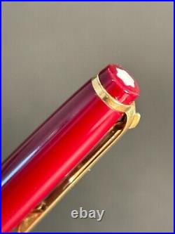 Montblanc 38 Burgundy Resin Gold Lever Mechanism ballpoint (BFP260)