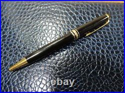 Montblanc Authentic Meisterstuck Ballpoint Pen In Black Resin & Gold