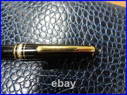 Montblanc Authentic Meisterstuck Ballpoint Pen In Black Resin & Gold