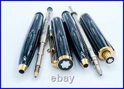 Montblanc Black Mechanical Pencil 0.5mm & Ballpoint Pen Set With Pouch Free Ship