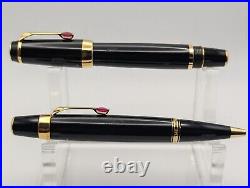 Montblanc Boheme Ruby Gold Plated Fountain And Ballpoint Pens (Pre-Owned) with Box