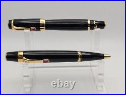 Montblanc Boheme Ruby Gold Plated Fountain And Ballpoint Pens (Pre-Owned) with Box