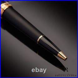 Montblanc Bonheur Nuit Black Resin Gold Kugelschreiber Ballpoint Pen ID 117476