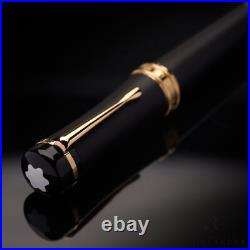 Montblanc Bonheur Nuit Black Resin Gold Kugelschreiber Ballpoint Pen ID 117476