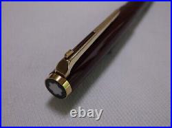 Montblanc Classic # 380 Burgundy Red & Gold Trim Ballpoint Pen