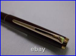 Montblanc Classic # 380 Burgundy Red & Gold Trim Ballpoint Pen