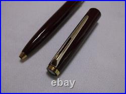 Montblanc Classic # 380 Burgundy Red & Gold Trim Ballpoint Pen