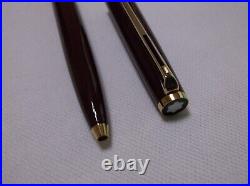 Montblanc Classic # 380 Burgundy Red & Gold Trim Ballpoint Pen