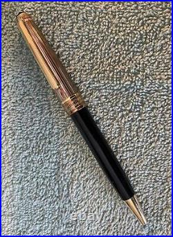 Montblanc Meisterstruck Sterling Ballpoint Pen With Box, Book, Cloth, Refills