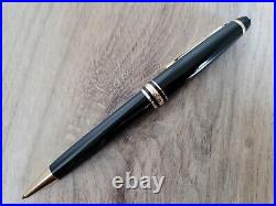 Montblanc Meisterstuck 164 Black Gold Trim Ballpoint Pen AUTHENTIC EXCELLENT