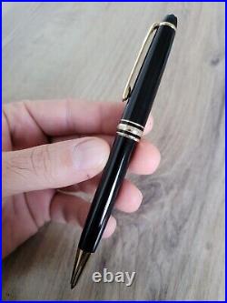 Montblanc Meisterstuck 164 Black Gold Trim Ballpoint Pen AUTHENTIC EXCELLENT