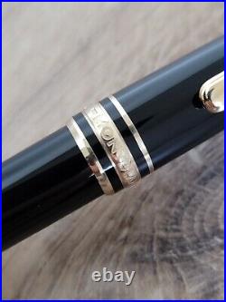 Montblanc Meisterstuck 164 Black Gold Trim Ballpoint Pen AUTHENTIC EXCELLENT