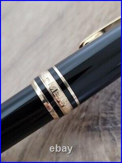 Montblanc Meisterstuck 164 Black Gold Trim Ballpoint Pen AUTHENTIC EXCELLENT