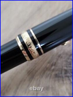 Montblanc Meisterstuck 164 Black Gold Trim Ballpoint Pen AUTHENTIC EXCELLENT