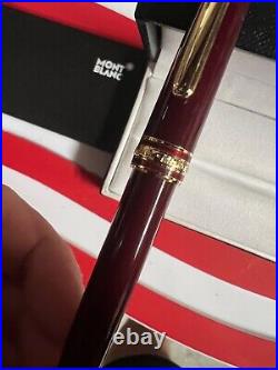 Montblanc Meisterstuck Burgundy 164R Red Classique Gold Trim Ballpoint Pen