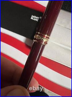 Montblanc Meisterstuck Burgundy 164R Red Classique Gold Trim Ballpoint Pen