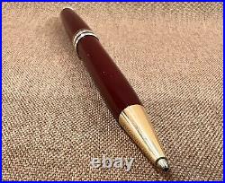 Montblanc Meisterstuck Burgundy Fountain Pen 14k Gold Nib, Ballpoint, Pencil Set