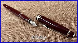 Montblanc Meisterstuck Burgundy Fountain Pen 14k Gold Nib, Ballpoint, Pencil Set