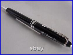 Montblanc Meisterstuck Classique 164 Ball Point Pen Platinum Coated Name Carved