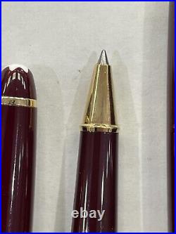 Montblanc Meisterstuck Classique 164 Ballpoint & 163 Rollerball Burgundy Pen Set