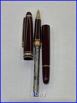 Montblanc Meisterstuck Classique 164 Ballpoint & 163 Rollerball Burgundy Pen Set