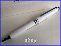 Montblanc Meisterstuck Resin Glacier White Classique Ballpoint Pen Name Carved