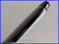 Montblanc Meisterstuck Resin Glacier White Classique Ballpoint Pen Name Carved