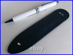 Montblanc Meisterstuck Resin Glacier White Classique Ballpoint Pen Name Carved