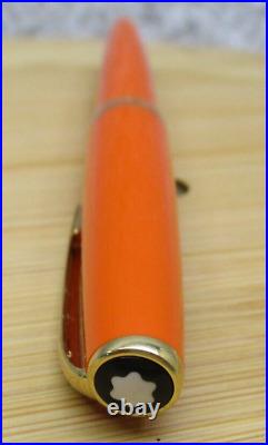 Montblanc Rare Orange Color Shaft Generation Ballpoint Pen Excellent Condition