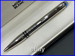 Montblanc StarWalker Cosmos Blue Planet Metal Platinum Ballpoint 118877 $700 New