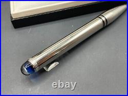 Montblanc StarWalker Cosmos Blue Planet Metal Platinum Ballpoint 118877 $700 New