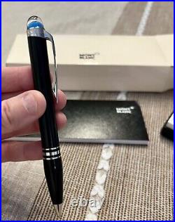 Montblanc StarWalker Resin Ballpoint Pen Blue Dome Floating New In Box