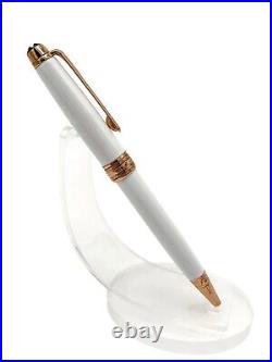 Montblanc T Meisterstück White Solitaire Rose Gold Ballpoint Pen