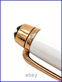 Montblanc T Meisterstück White Solitaire Rose Gold Ballpoint Pen