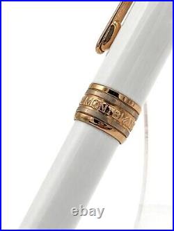 Montblanc T Meisterstück White Solitaire Rose Gold Ballpoint Pen