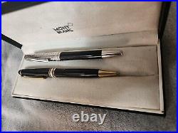 Montblanc UNICEF solitaire duou Classique rollerball and 164 ballpoint pen pens