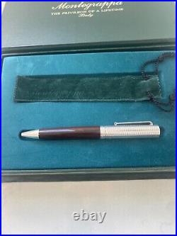 Montegrappa Brown Carmel Resin With Sterling Silver Ballpoint Pen