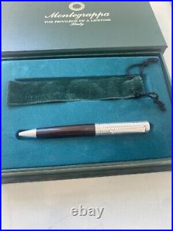 Montegrappa Brown Carmel Resin With Sterling Silver Ballpoint Pen