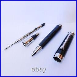 Montegrappa Ducale Black Silver Ballpoint Pen in Box Italy