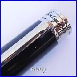 Montegrappa Ducale Black Silver Ballpoint Pen in Box Italy