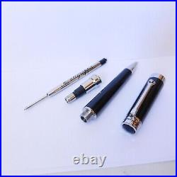 Montegrappa Ducale Black Silver Ballpoint Pen in Box Italy